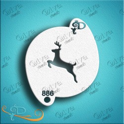 Diva Stencils Christmas Dow Leaping